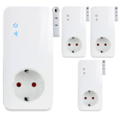 Комплект GSM - Розетка Simpal T4003V2 (1 ведущая + 3 ведомых) работа по расписанию, датчик температуры, управление по SMS